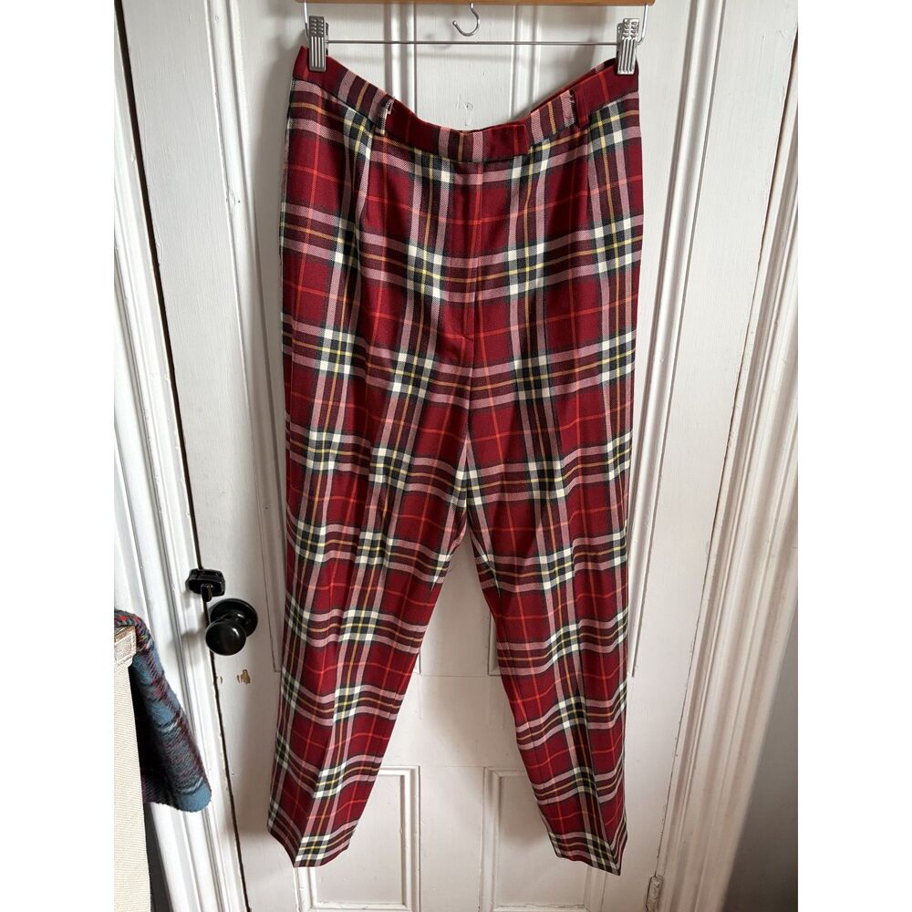 Vintage Brooks Brothers 100% Wool Tartan Plaid Pants | 30W or 14 | Made in USA